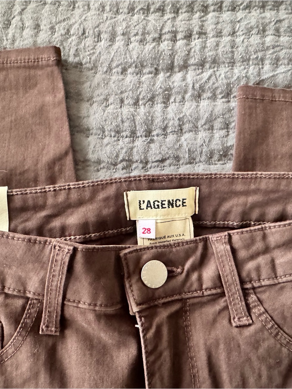 L'AGENCE Chocolate Brown Stretch Jeans